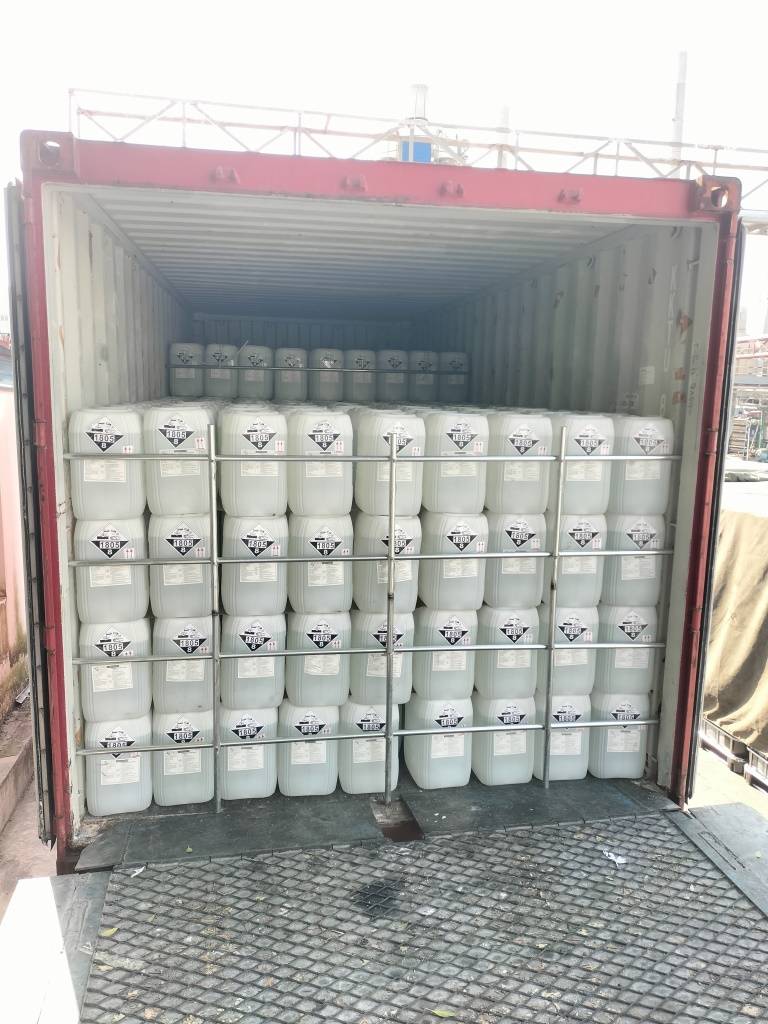 The shipment of chemical drums ready to deliver globally.