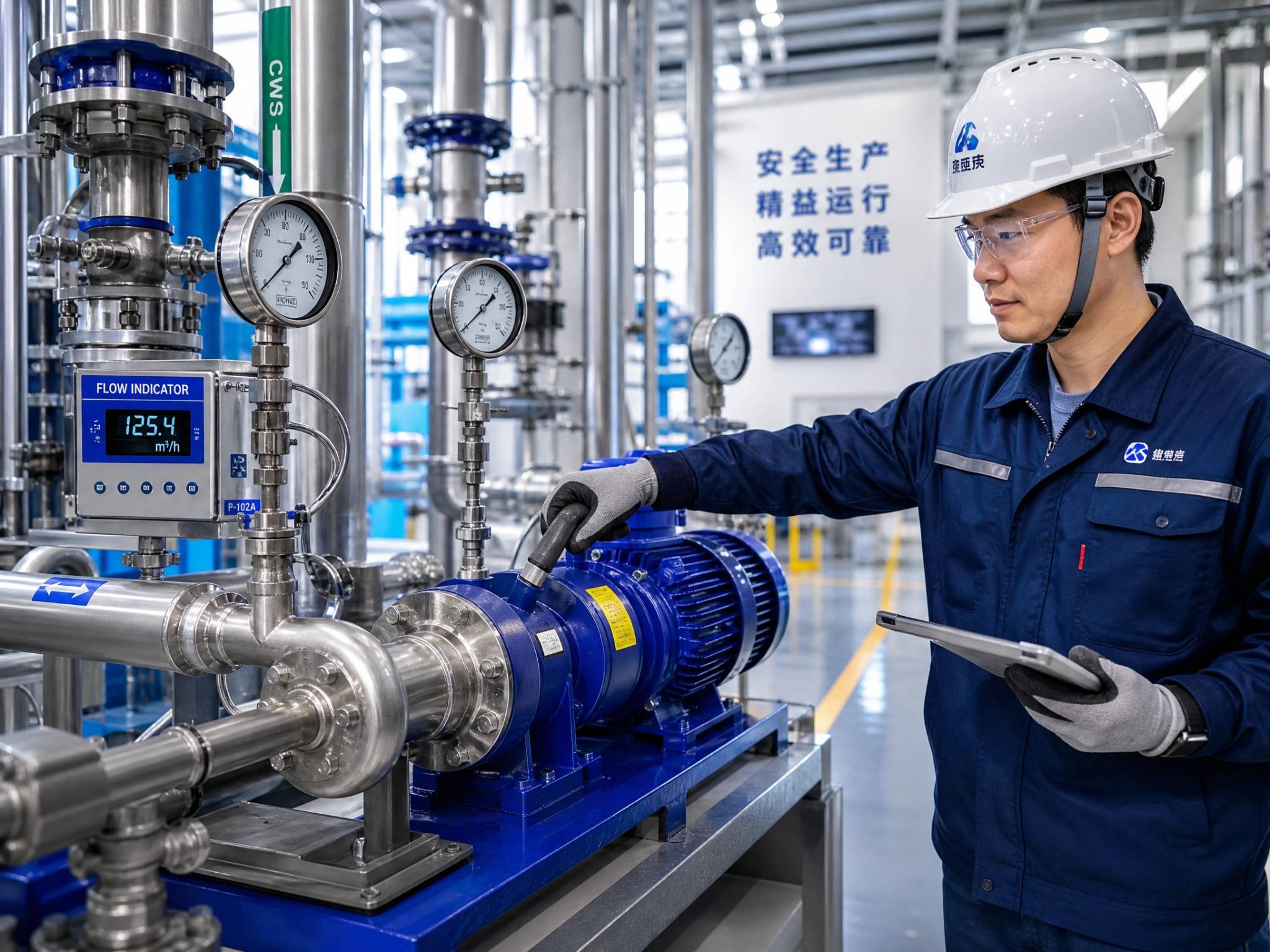 A technician in a clean room overseeing a food production line, emphasizing quality and safety standards.